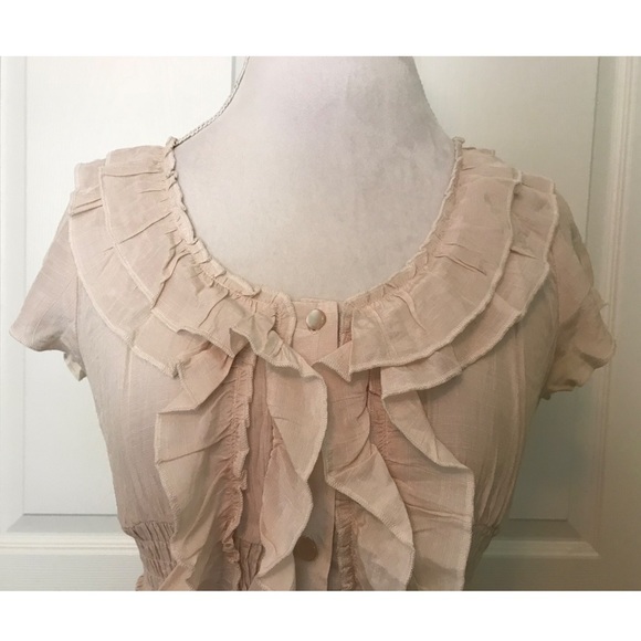 ‘Timing’ Brand Smocked Ruffled Top, Small - Picture 3 of 10